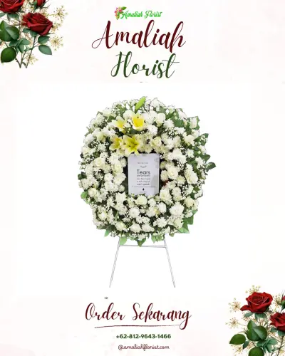 Krans Bunga Duka Cita di Sindang Sari